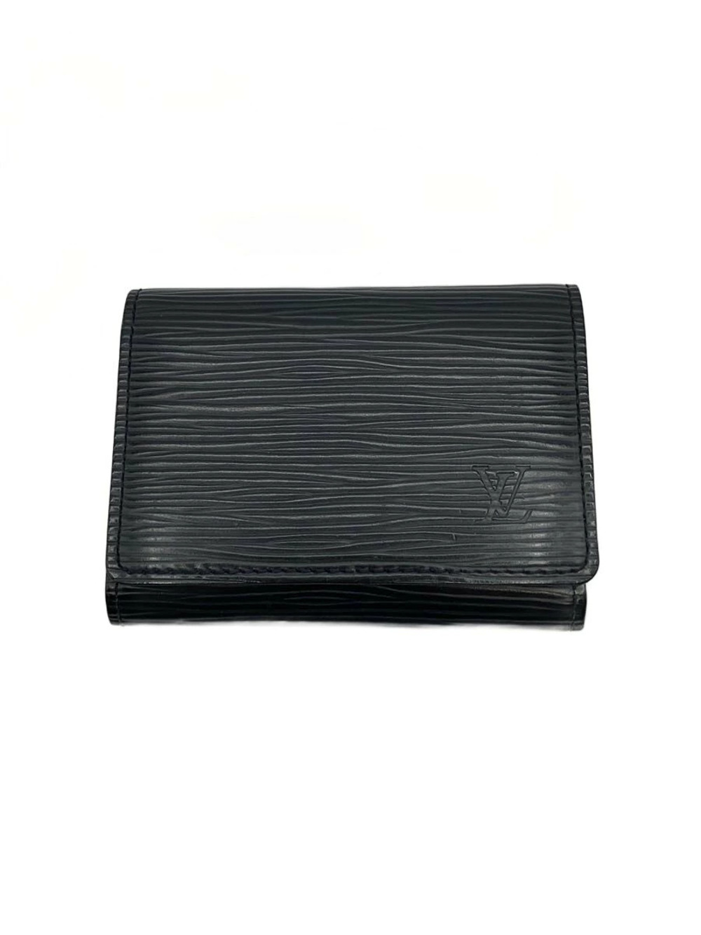 LOUIS VUITTON Envelope Wallet Carte de Visite Epi Leather Black